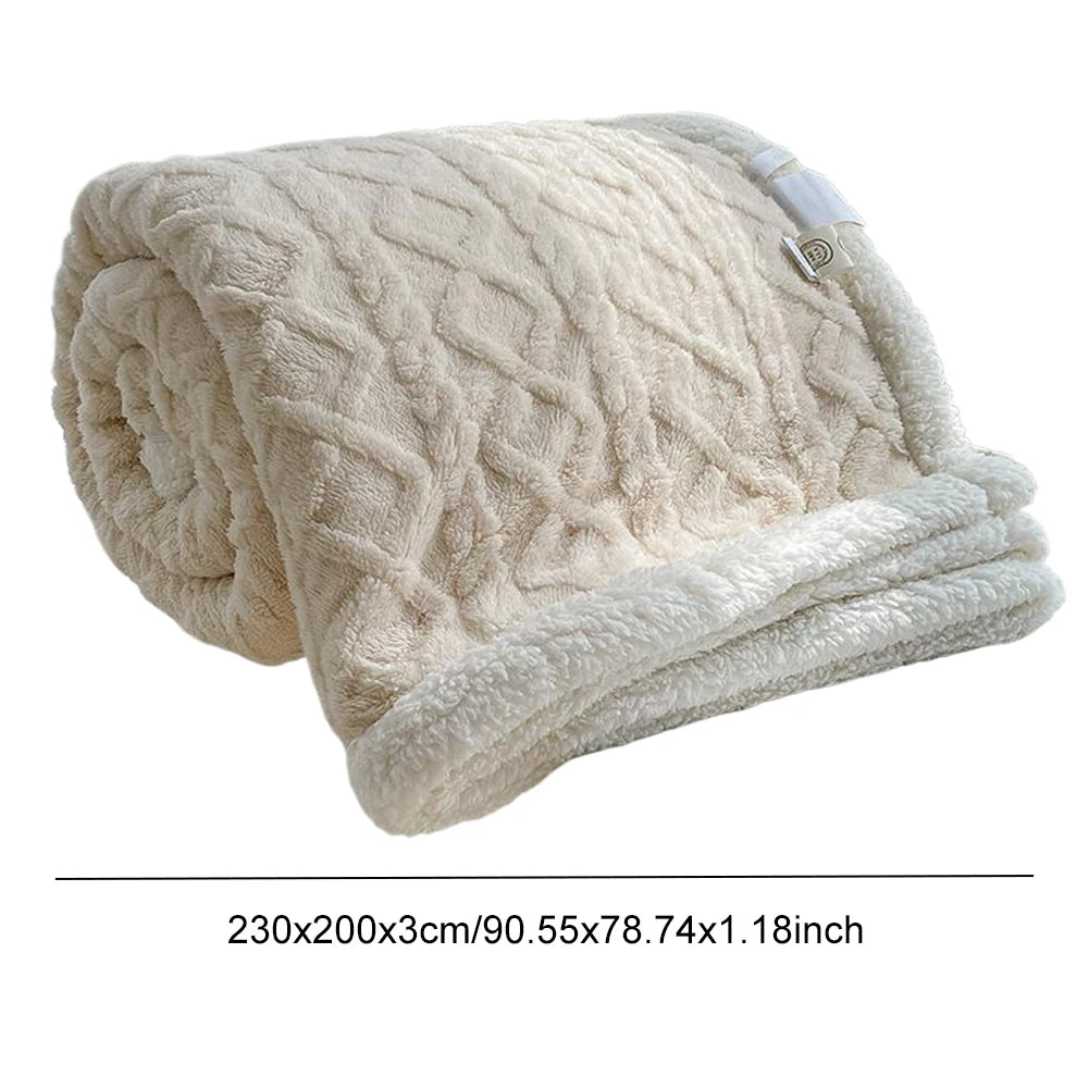 Lamb Fleece Throw Blanket Cozy Home Warm Sofa Blanket Winter Double Sided Throw Sofa Cover Thick Lamb Sleeping Blanket