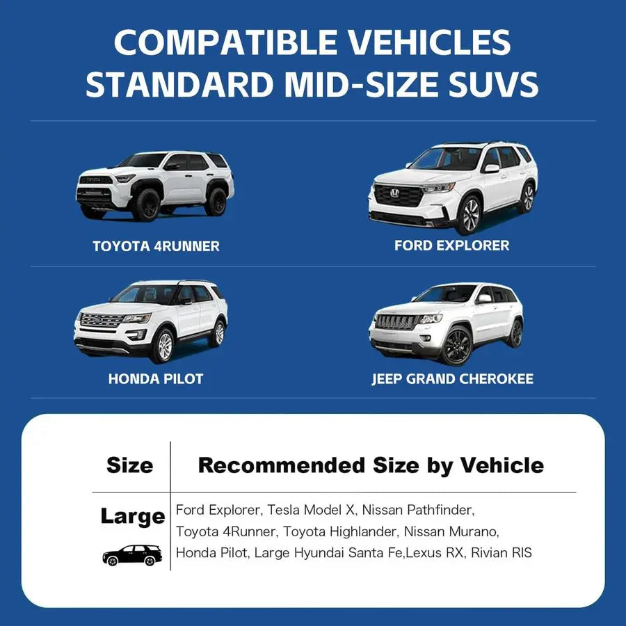SUV Cargo Liner, 600D Waterproof Pet Trunk Cargo Cover Dog Seat Mat for SUVs Sedans Vans with Bumper Flap Protector, NonSlip, La