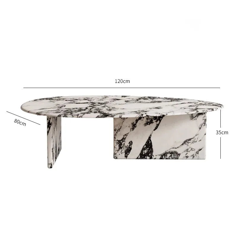 Living Room Trendy Coffee Table Neutral Marble Low Modern Coffee Table Tea Luxury Table Basse Minimaliste Balcony Furniture