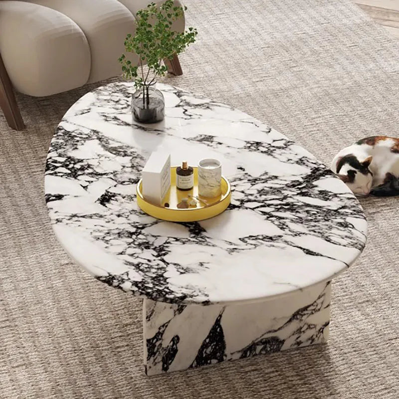 Living Room Trendy Coffee Table Neutral Marble Low Modern Coffee Table Tea Luxury Table Basse Minimaliste Balcony Furniture