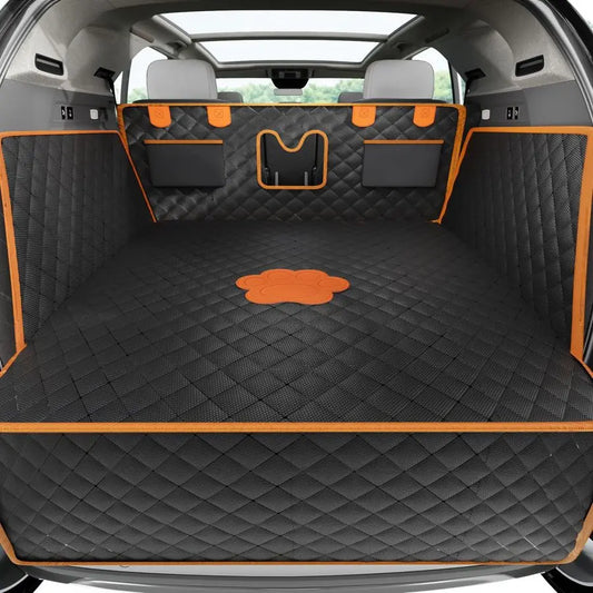 SUV Cargo Liner, 600D Waterproof Pet Trunk Cargo Cover Dog Seat Mat for SUVs Sedans Vans with Bumper Flap Protector, NonSlip, La