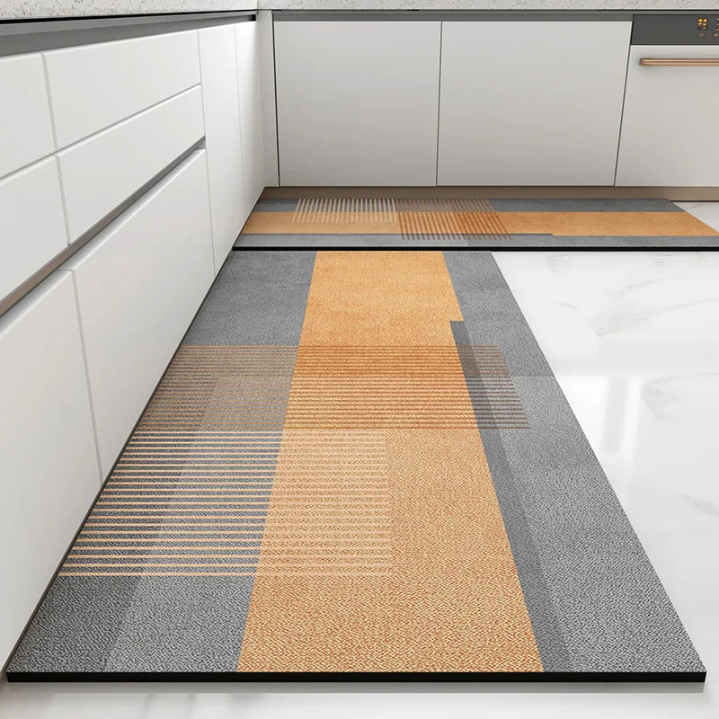 Kitchen rugs Waterproof Non-slip Carpet Oil-proof Leather Floor Mat  Home Decoration Area Rug alfombras de cocina