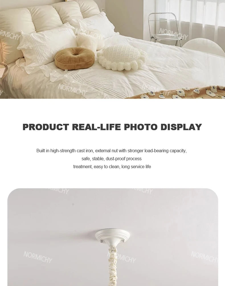Special Promotions modern led white Flower glass suspended ceiling light Chandelier lustre Child room Bedroom Pendant lamps