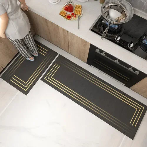 Kitchen rugs Waterproof Non-slip Carpet Oil-proof Leather Floor Mat  Home Decoration Area Rug alfombras de cocina