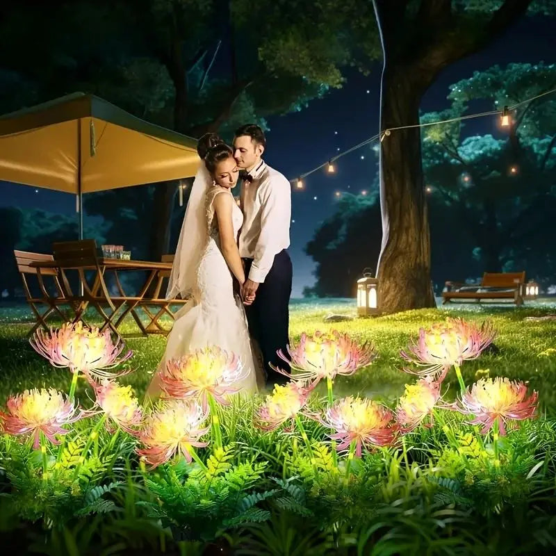 Outdoor Garden Decoration Solar Lights Shore Flowers Suitable for Outdoor Courtyard Lawn Decoration