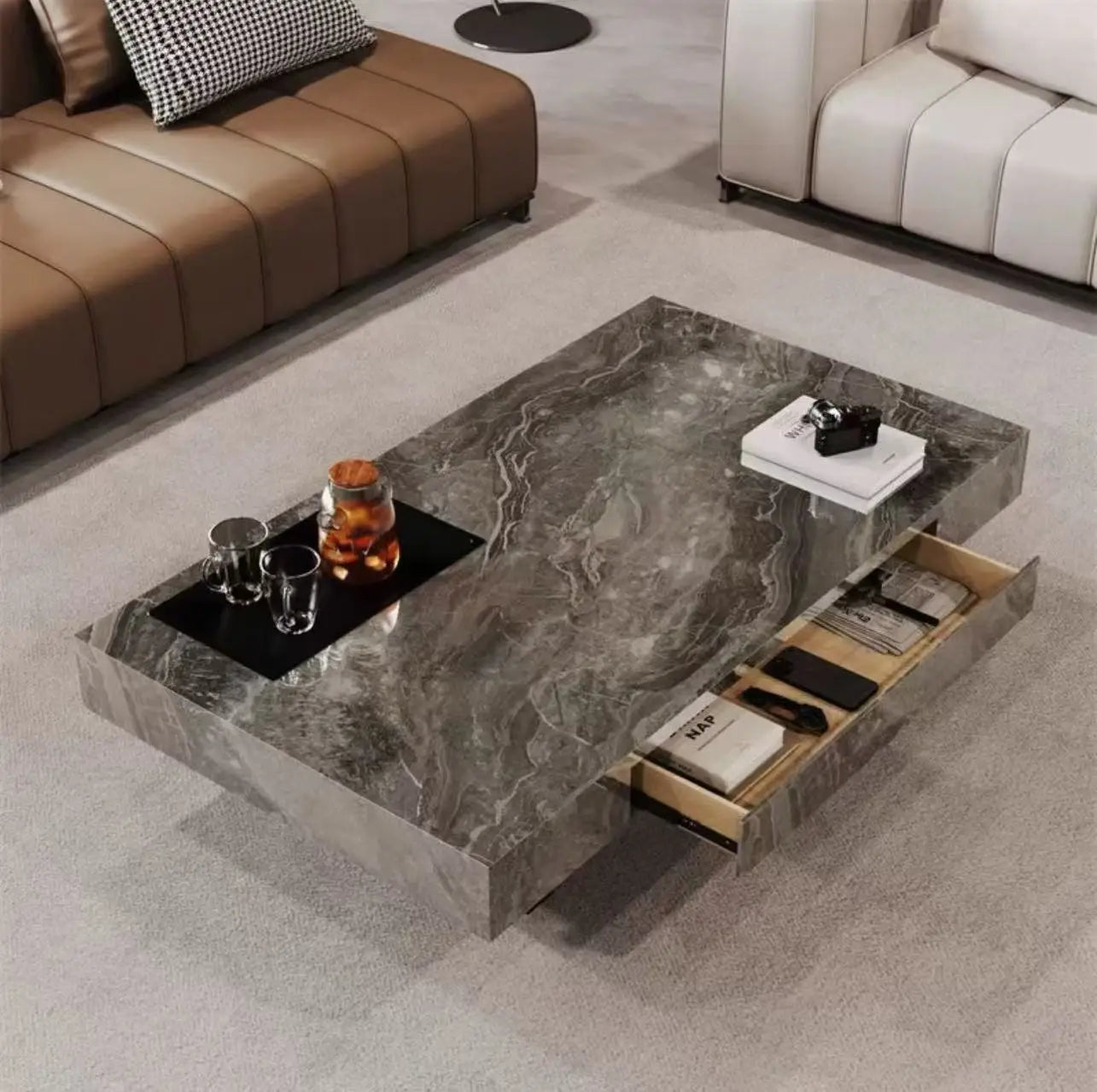 Decoration Living Room Minimalist Side Table Clear Cheap Unique Space Saving Coffee Table Nordic Mesas Bajas Home Furniture