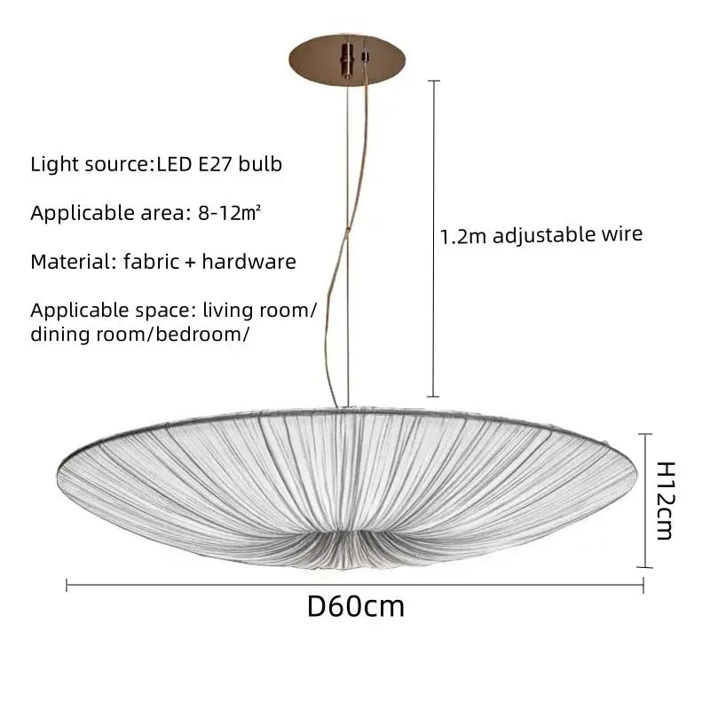 Japanese Wabi Sabi Cloth Pendant Light Bar Living Room B&B Bedroom Nordic Ceiling Chandelier Lighting Decor Lustre Hanging Lamps