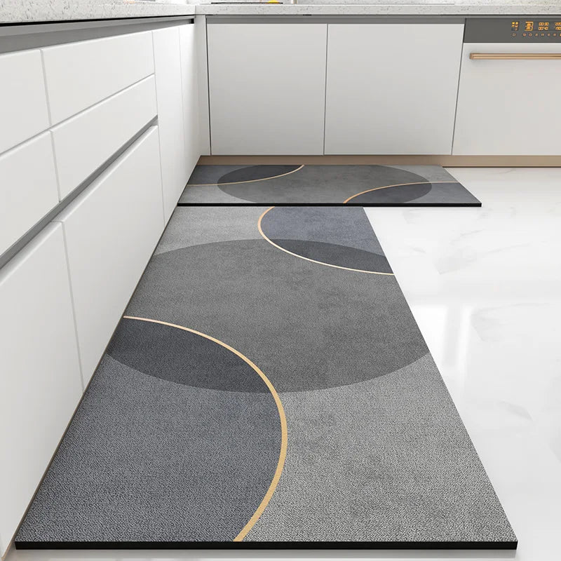 Kitchen rugs Waterproof Non-slip Carpet Oil-proof Leather Floor Mat  Home Decoration Area Rug alfombras de cocina