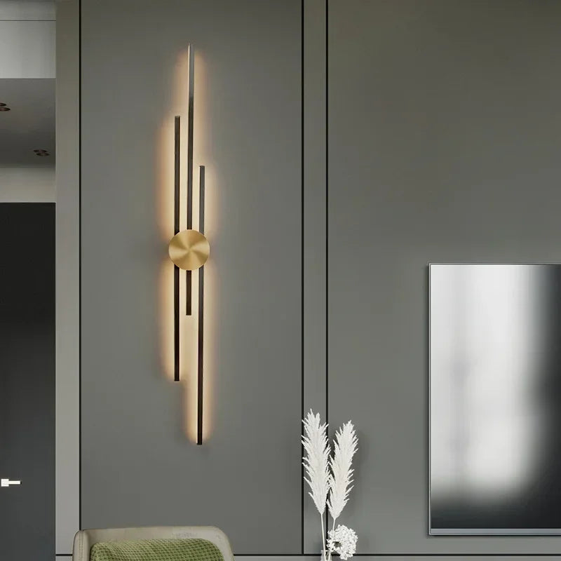LED Modern Long Wall Lamp Living Room  Dining Room Loft Wall Mounted Sconce Decoration Bedroom Bedside Light Staircase Fixture