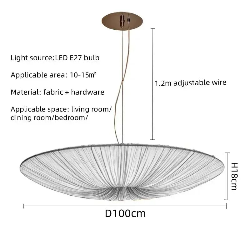 Japanese Wabi Sabi Cloth Pendant Light Bar Living Room B&B Bedroom Nordic Ceiling Chandelier Lighting Decor Lustre Hanging Lamps