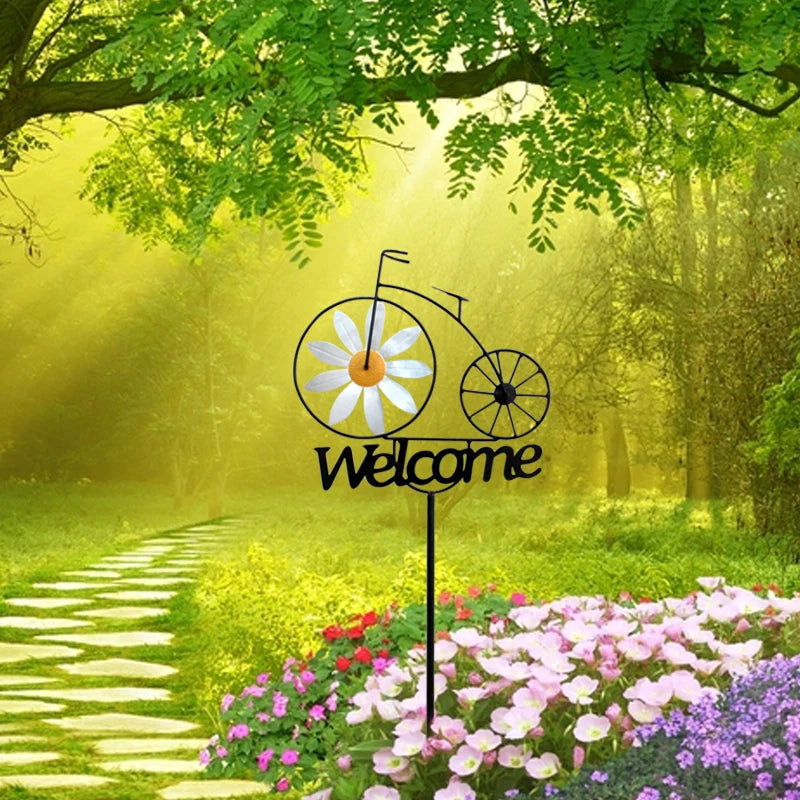 1pc Outdoor Garden Daisy Windmill Decoration,Courtyard Metal Windmill Decoration,Home Yard Art Decoration Gift-Add An Interestin