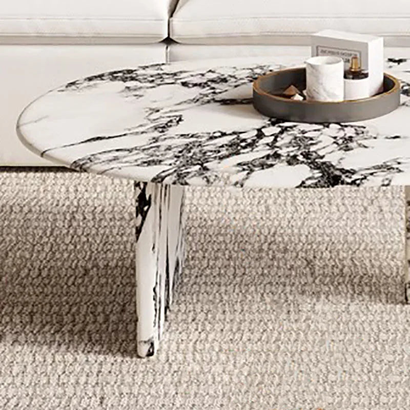 Living Room Trendy Coffee Table Neutral Marble Low Modern Coffee Table Tea Luxury Table Basse Minimaliste Balcony Furniture