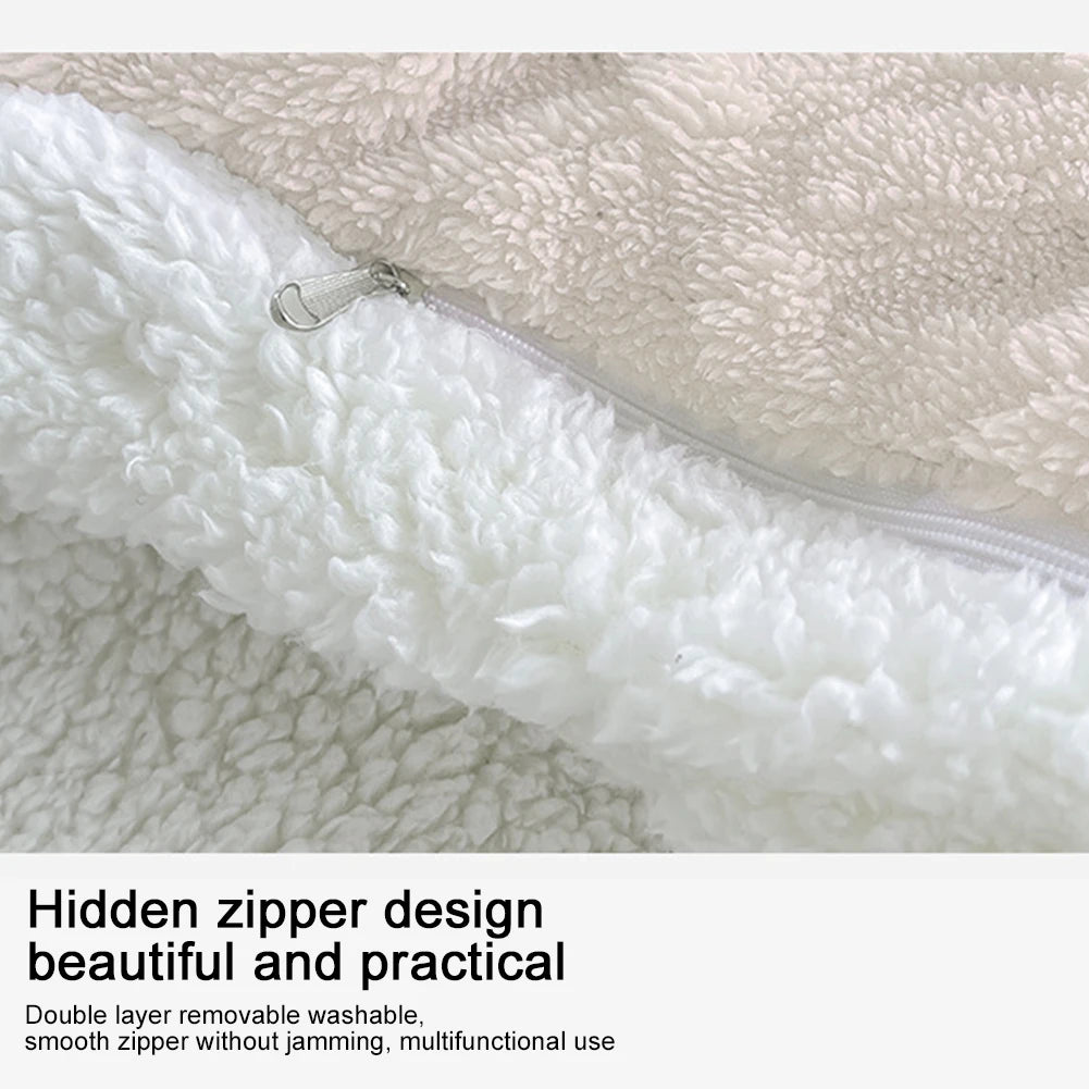 Lamb Fleece Throw Blanket Cozy Home Warm Sofa Blanket Winter Double Sided Throw Sofa Cover Thick Lamb Sleeping Blanket