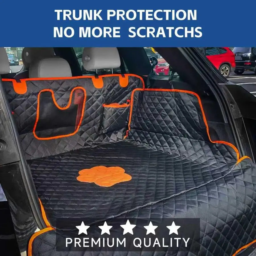 SUV Cargo Liner, 600D Waterproof Pet Trunk Cargo Cover Dog Seat Mat for SUVs Sedans Vans with Bumper Flap Protector, NonSlip, La