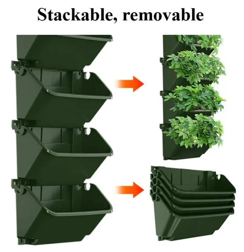 Balcony External Flower Pots Wall Hanging Flower Pot Luxury Morden Bonsai Pot Hydroponic Outdoor Household Garden Decoration