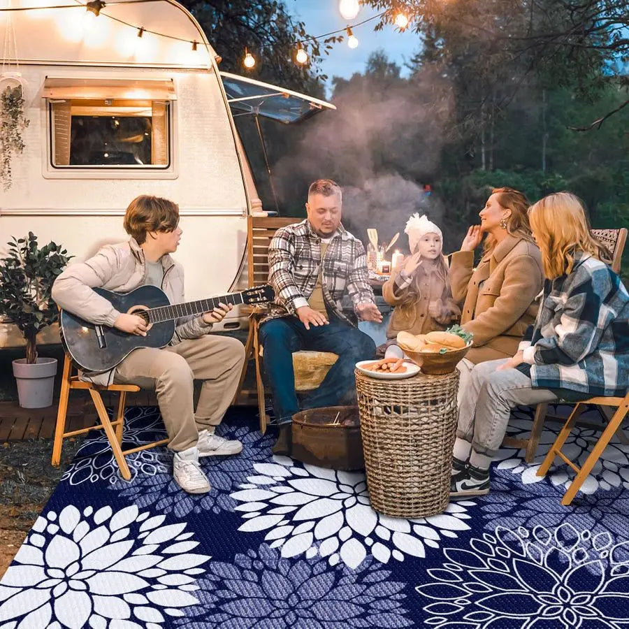 Outdoor Rug Waterproof Outdoor Plastic Straw Rug Reversible Patio Rug Mat Outdoor Decor Large Area Mats for RV, Picnic, Backyard