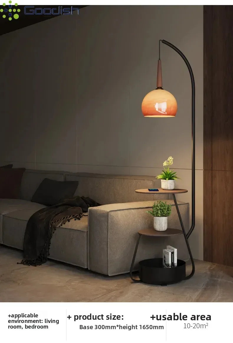 Janpanese Wabi-sabi Retro Art Creative Bending Pumpkin hat Lustre Lights LED Floor Lamps for Bedroom Home Decoration Chandelier
