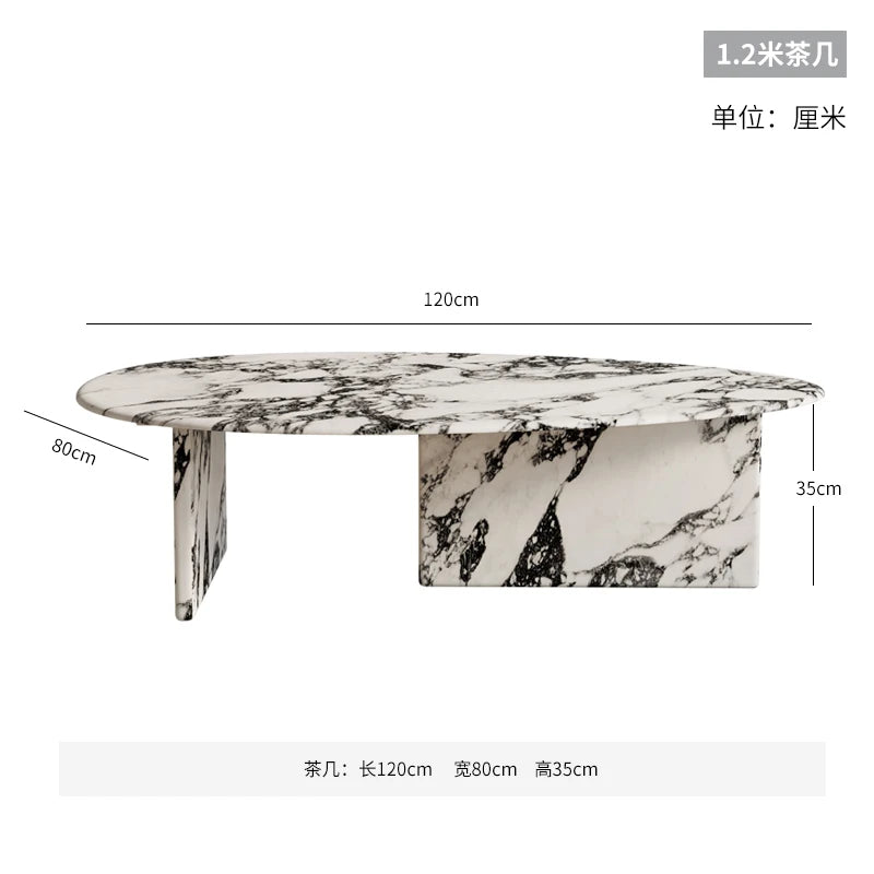 Living Room Trendy Coffee Table Neutral Marble Low Modern Coffee Table Tea Luxury Table Basse Minimaliste Balcony Furniture