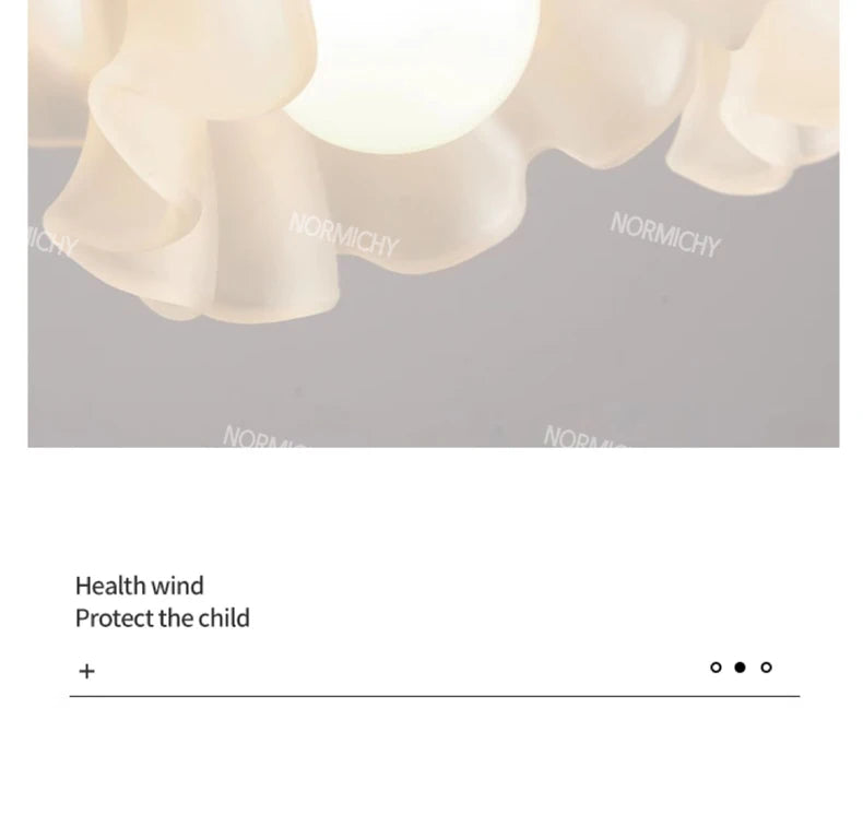 Special Promotions modern led white Flower glass suspended ceiling light Chandelier lustre Child room Bedroom Pendant lamps