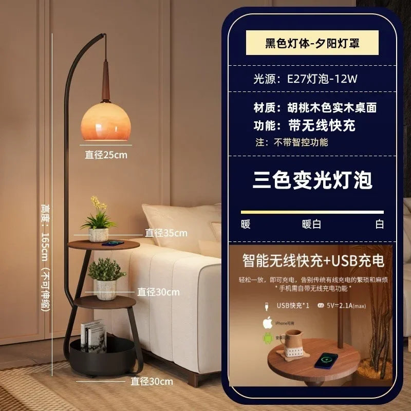 Janpanese Wabi-sabi Retro Art Creative Bending Pumpkin hat Lustre Lights LED Floor Lamps for Bedroom Home Decoration Chandelier