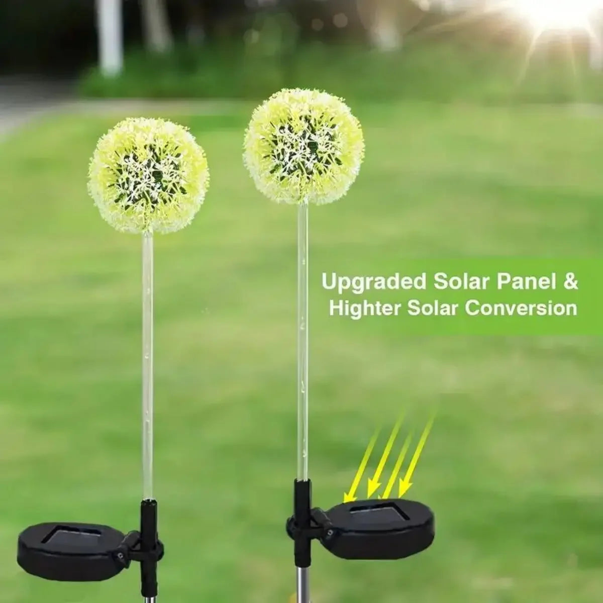 Solar Lights Outdoor Garden Decor,Solar Garden Lights Decorative Dandelion With LED Waterproof Solar Lights Outdoor For Yard