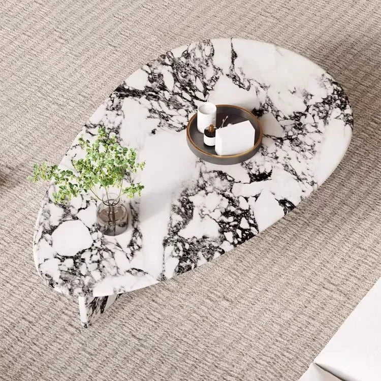 Living Room Trendy Coffee Table Neutral Marble Low Modern Coffee Table Tea Luxury Table Basse Minimaliste Balcony Furniture