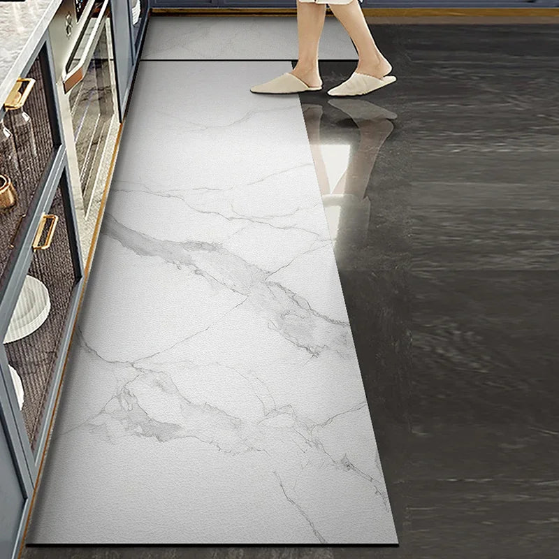 Kitchen rugs Waterproof Non-slip Carpet Oil-proof Leather Floor Mat  Home Decoration Area Rug alfombras de cocina