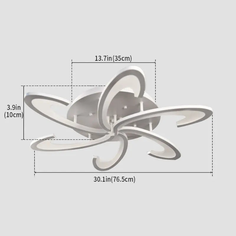 Modern Led Chandeliers Living Dining Room Bedroom Flower Acrylic Aluminum kitchen Ceiling Lamp Home Decor Fixture Pendant Light
